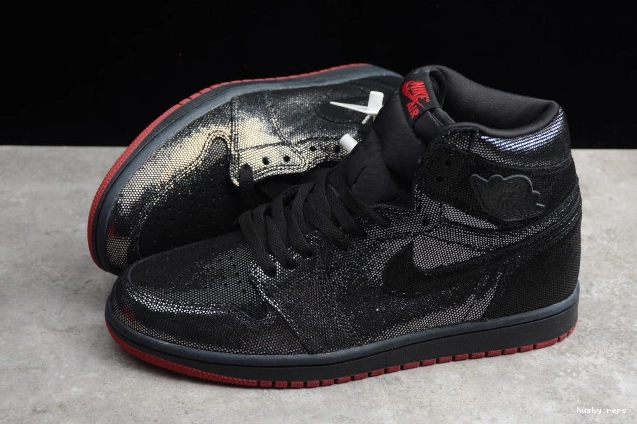 Rep Husky Retro 1 OG Black Red DC7071-001 Gym High Jordan Air 0803
